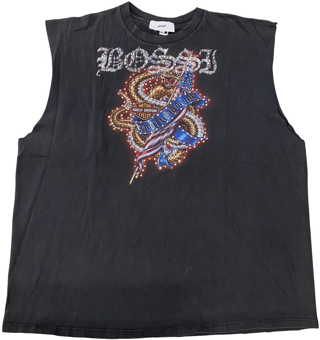 Bossi 'American Snake' Vintage Cutoff Tee