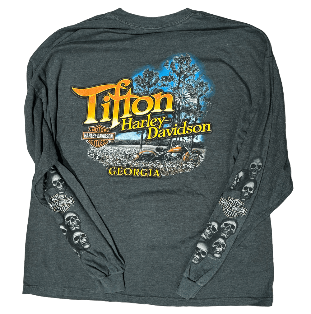 Harley Davidson 'Tifton Georgia' Vintage Longsleeve Green Tee