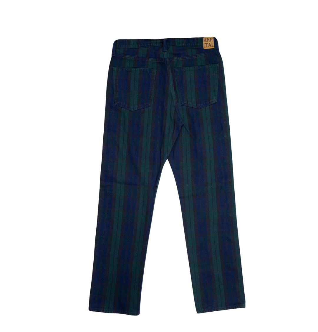 Kapital Green 'Plaid' Monkey Cisco Jeans
