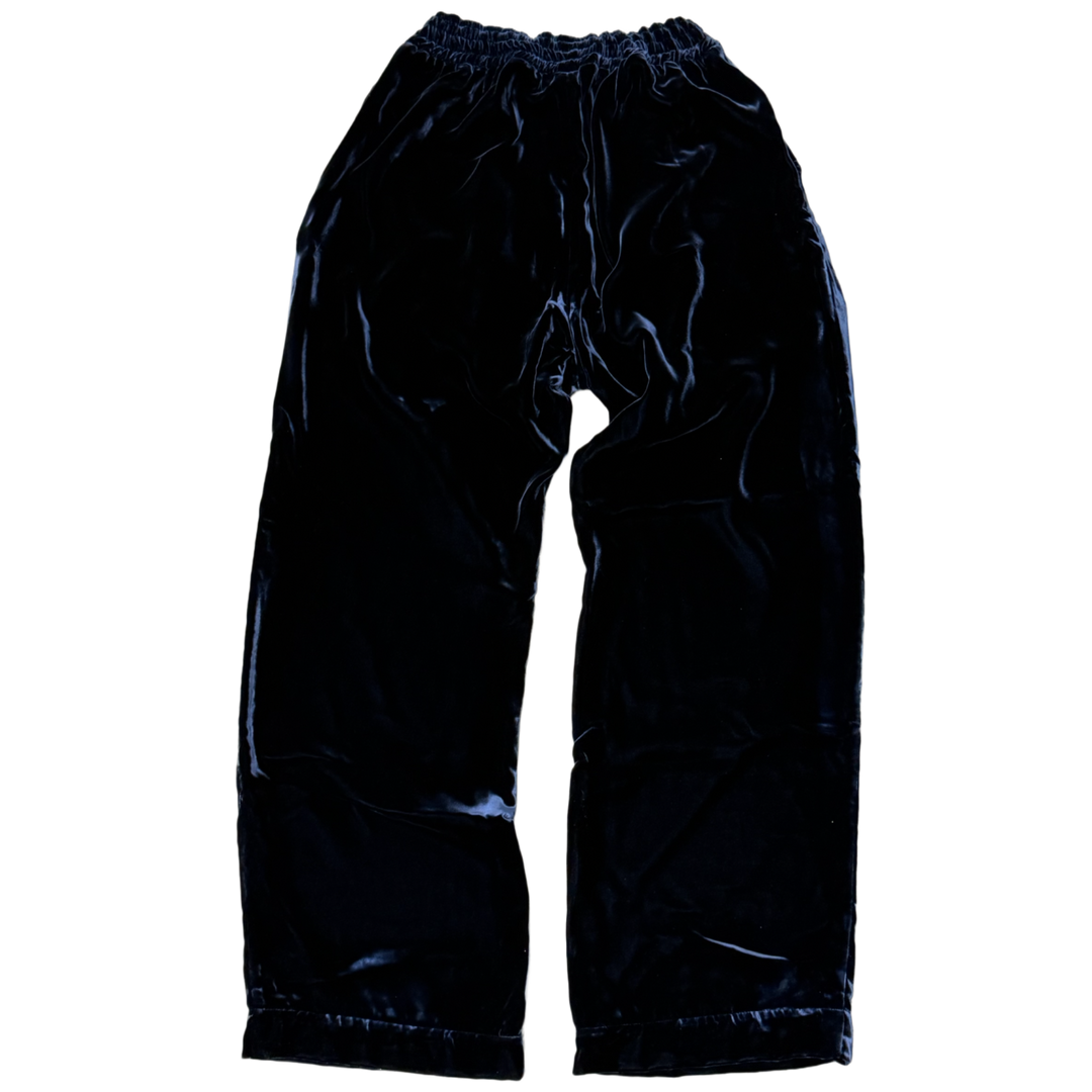 Chrome Hearts 'Navy' Y Not Black and White Embroidered Velour