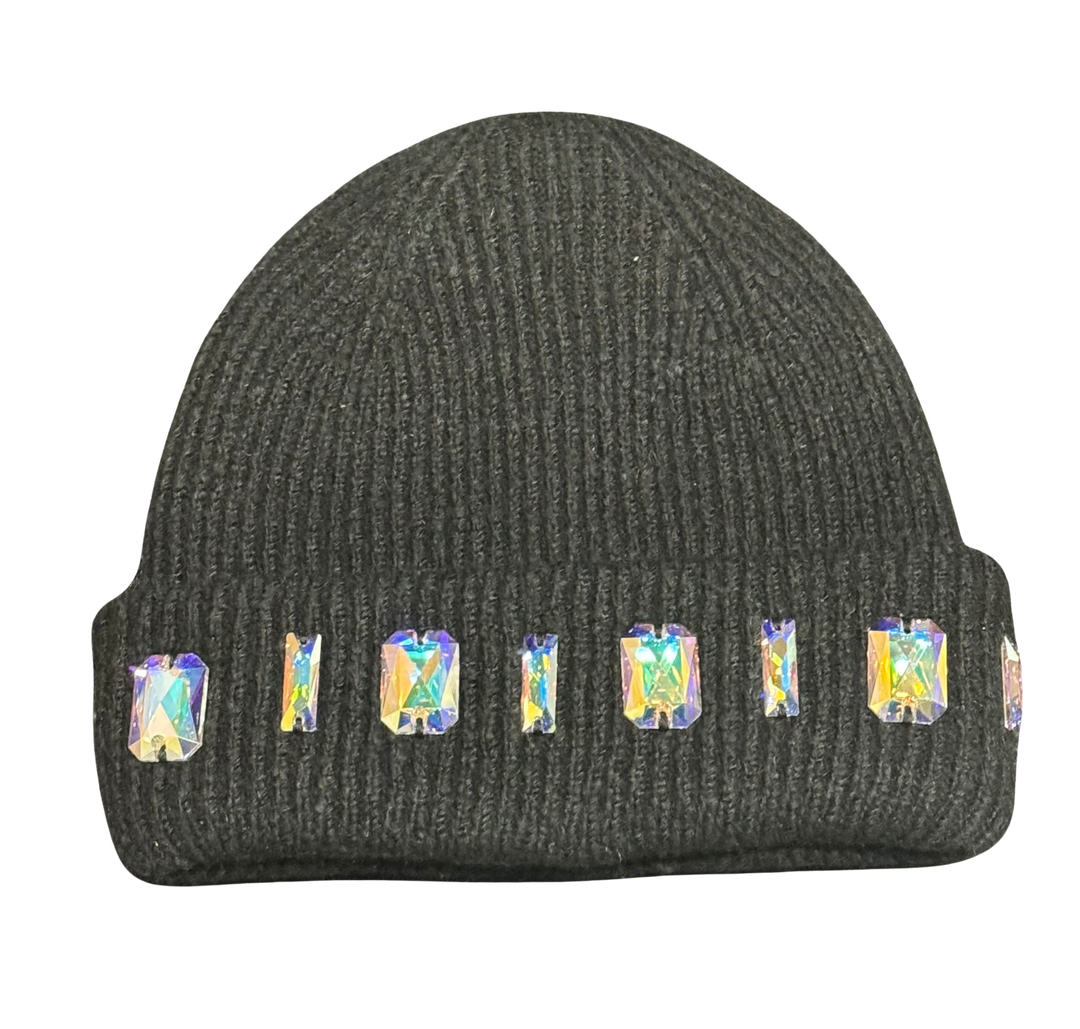 Melrose High 'Crown of Cairo' Blue Tint Black Beanie