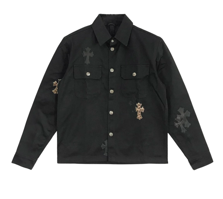 Chrome Hearts 'Work Dog' Leopard Cross Jacket