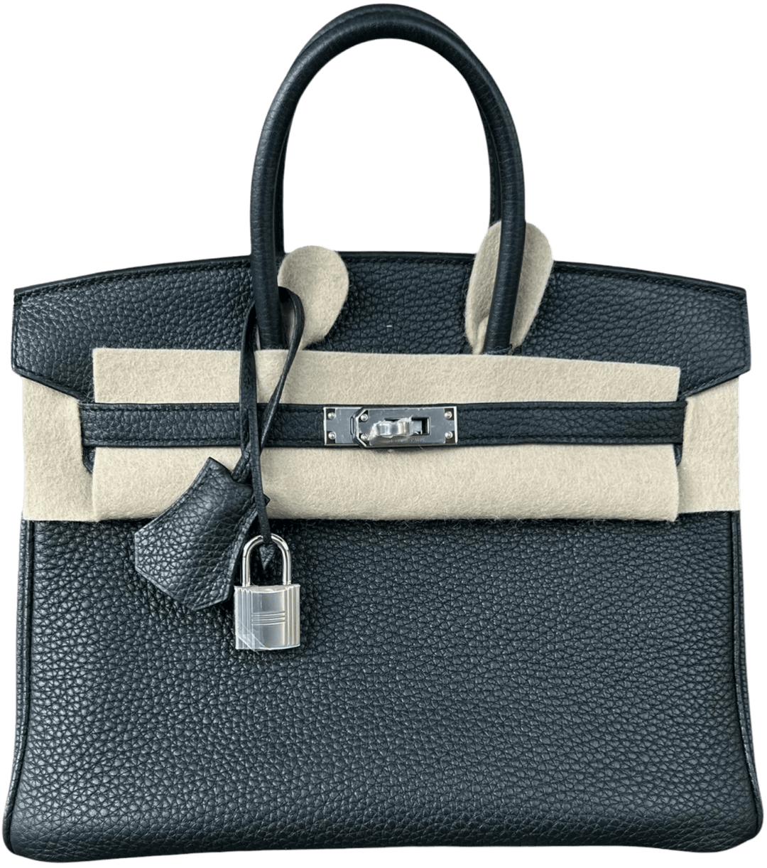 Hermés 'Black' Palladium Hardware Togo Birkin 25