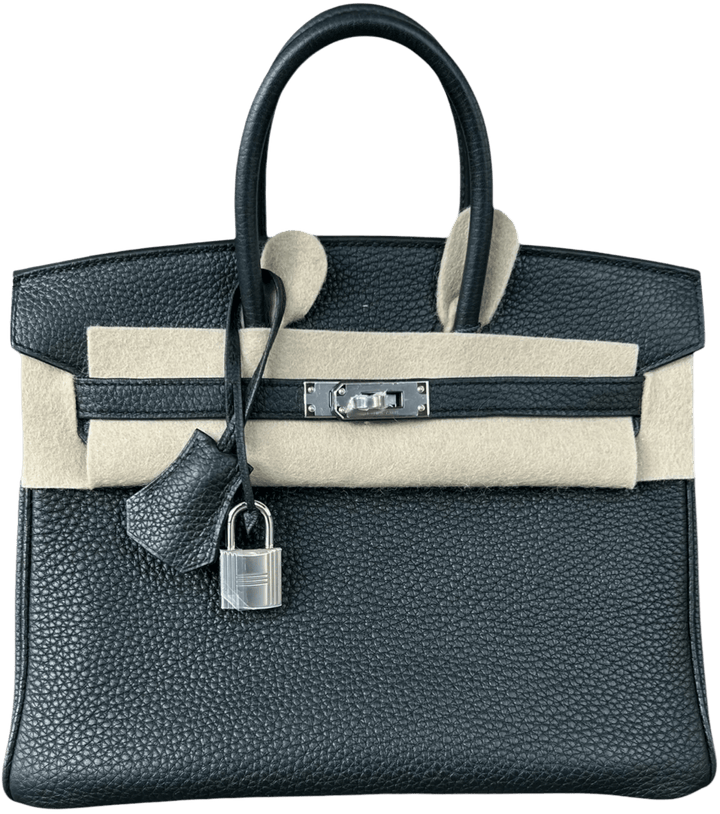 Hermés 'Black' Palladium Hardware Togo Birkin 25