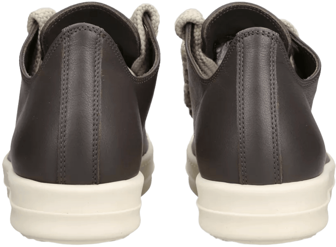 Rick Owens 'Dark Dust' Leather Jumbo Lace Low Sneakers