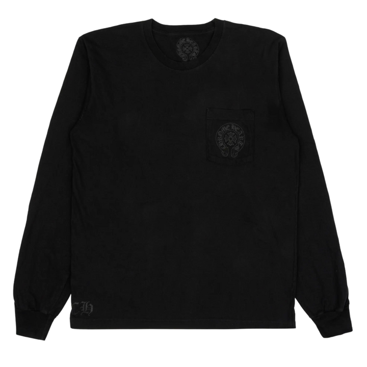 Chrome Hearts  'Black' Staff Horseshoe Logo Longsleeve
