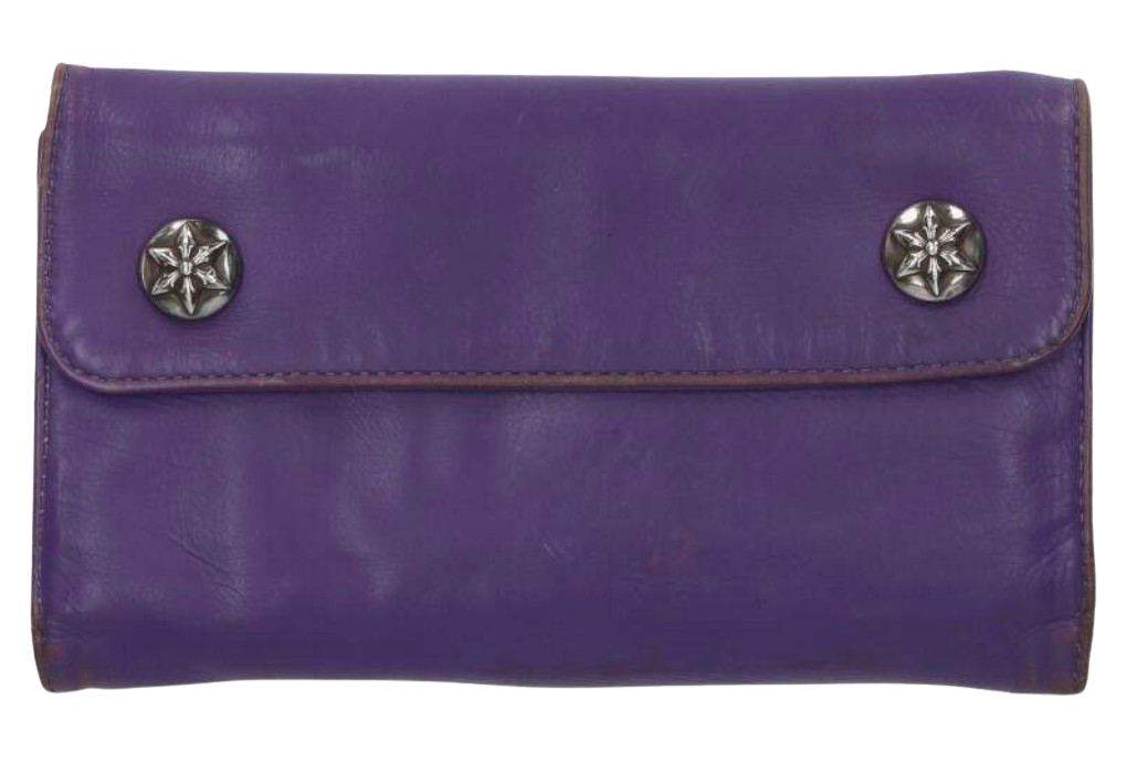 Chrome Hearts 'Purple' Star Button Wallet