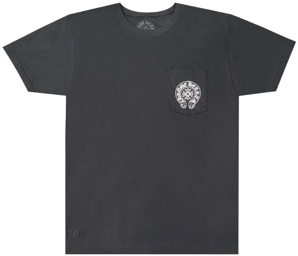 Chrome Hearts Los Angeles Black Horse Shoe Logo Shortsleeve Tee