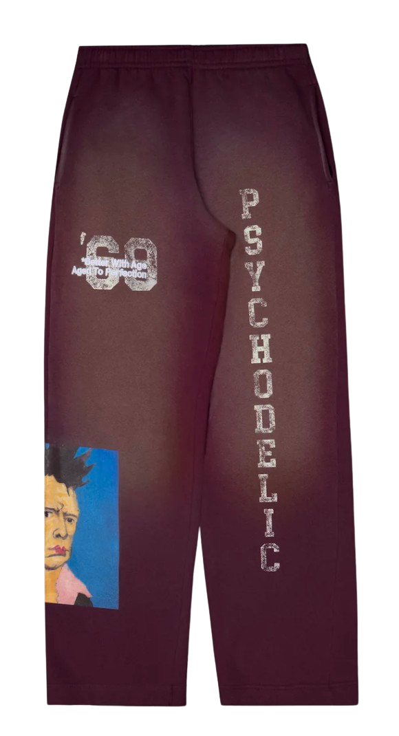 *Better With Age 'Psychodelic' Burgundy Sweatpants