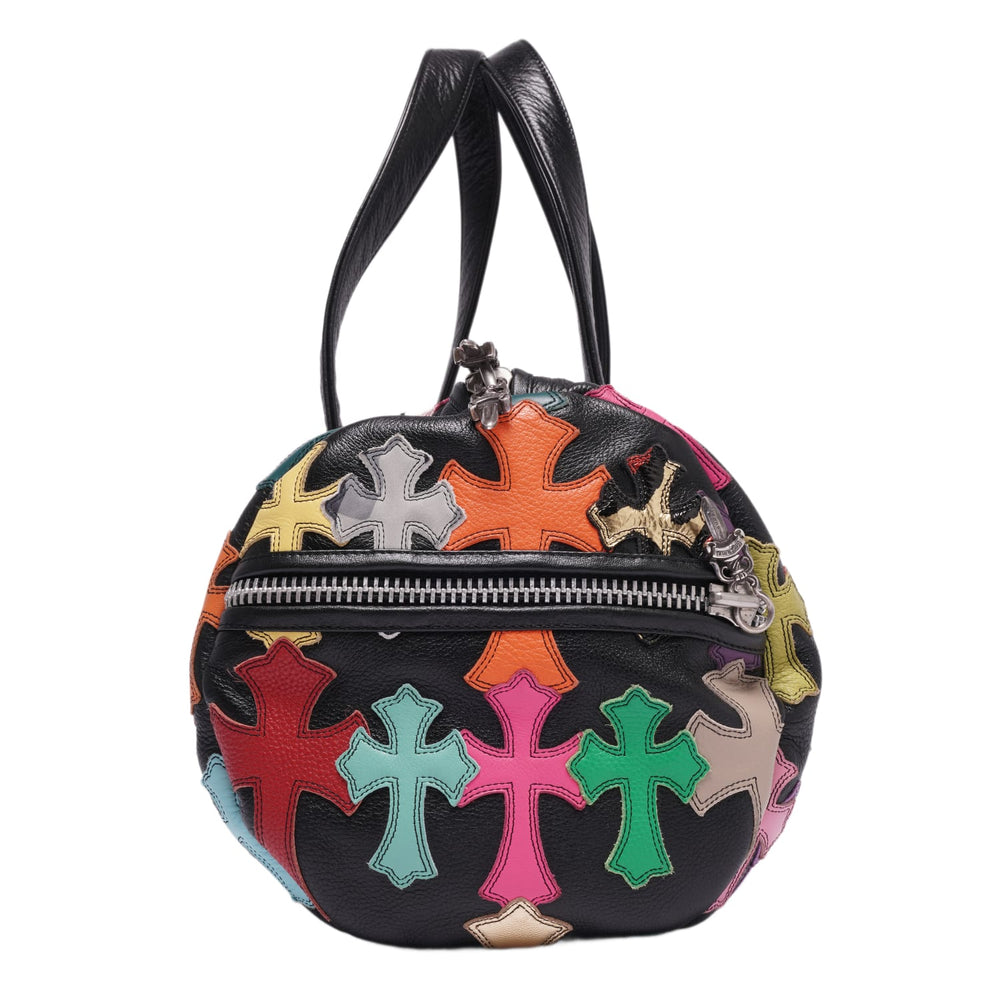 Chrome Hearts 'Multi Color Cross Patch' Leather Mini Duffle Bag