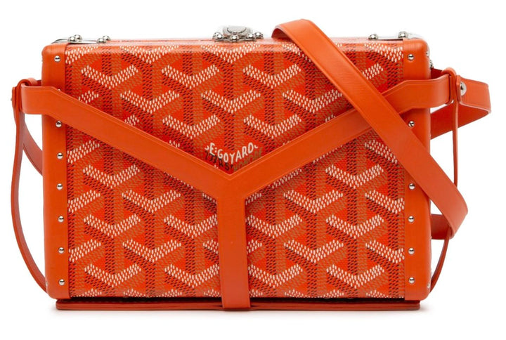 Goyard 'Orange' Minaudière Trunk Bag