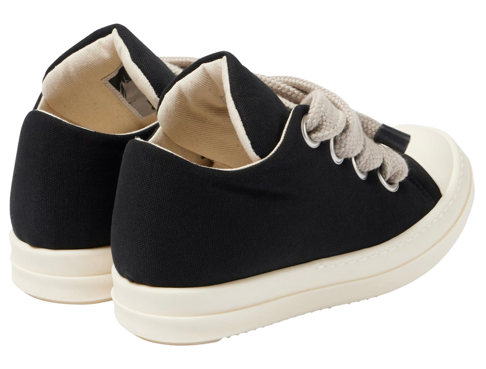 Rick Owens DRKSHDW 'Black' Puffer Jumbo Lace Canvas Low Sneakers