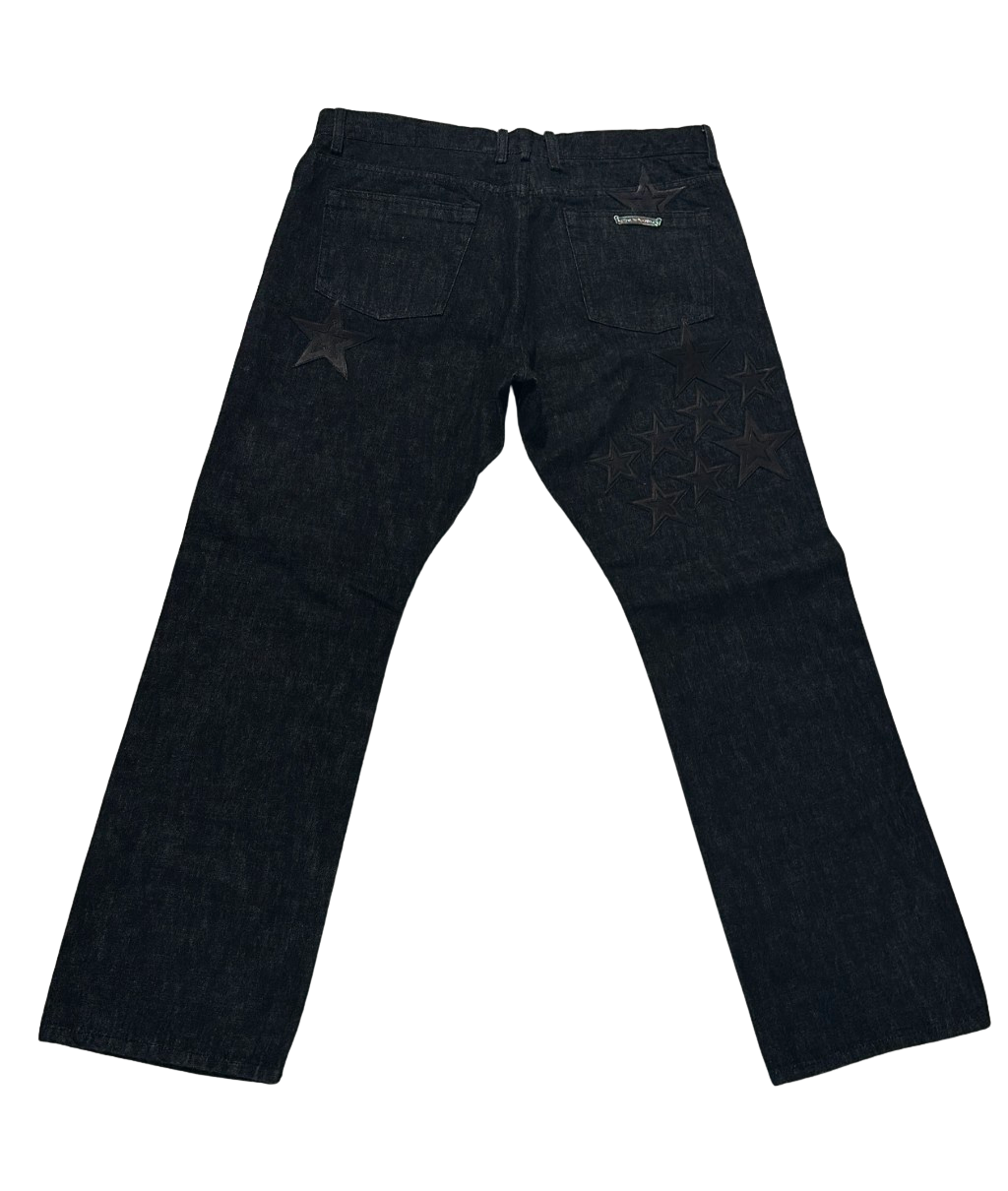 Chrome Hearts Star Patch Black Jeans