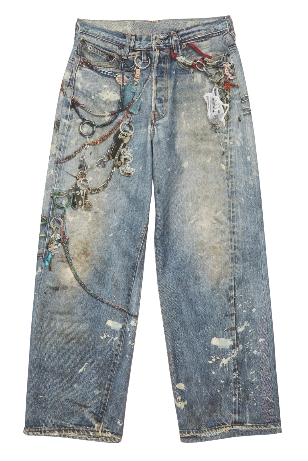 Acne Studios 'Keychain Print' Blue Jeans