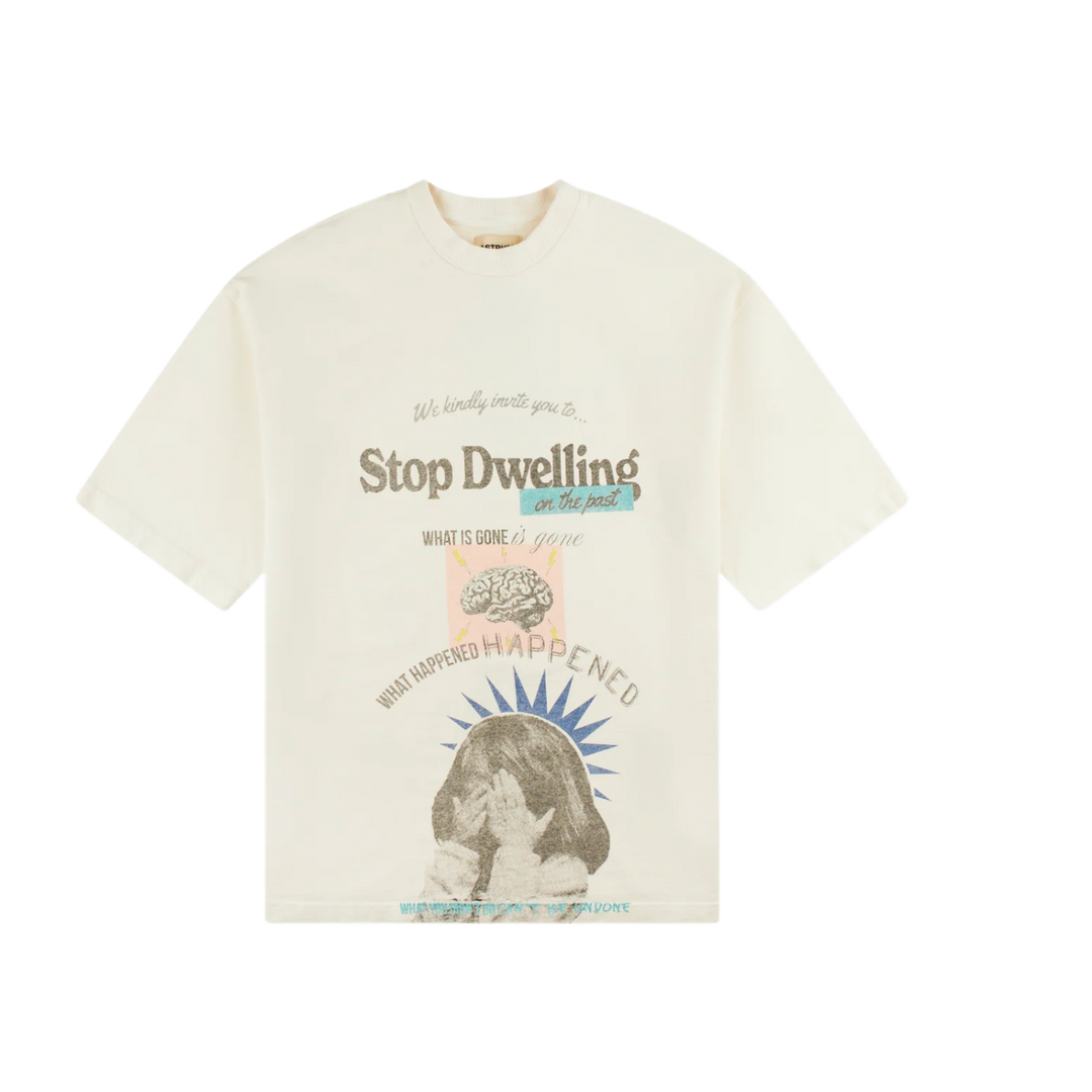 Astrum 'Stop Dwelling' Cream Tee
