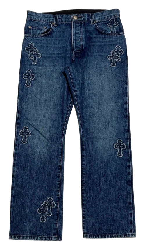 Chrome Hearts '17 Denim Patch' Jeans