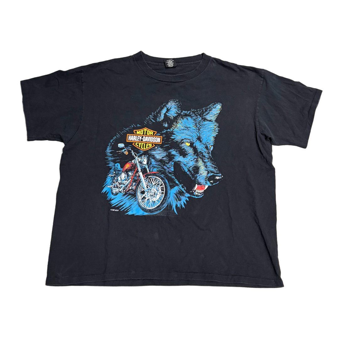 Vintage 'Black' Harley Davidson Wolf Tee