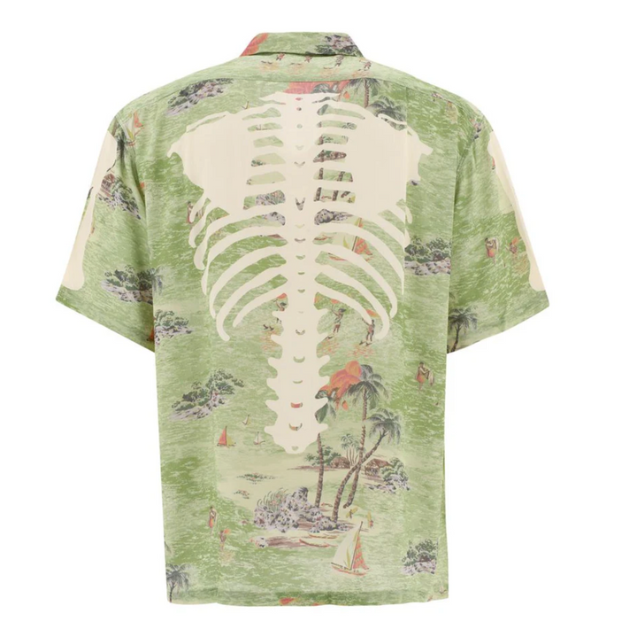 Kapital 'Aloha' Green Rayon Button Up Shirt