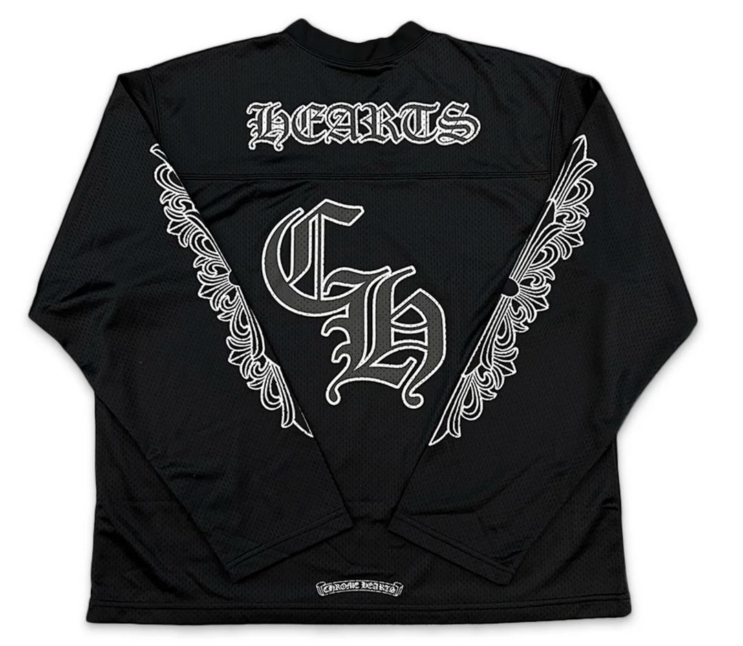 Chrome Hearts 'Black Mesh' Long Sleeve Warm Up Jersey