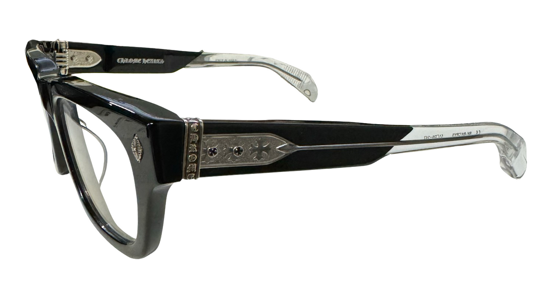 Chrome Hearts 'Dick Fitzener' Black/Crystal Glasses