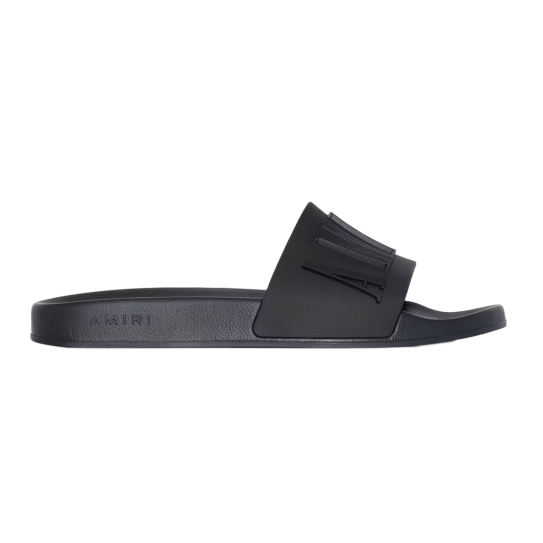 Amiri 'Logo Black' Pool Slide