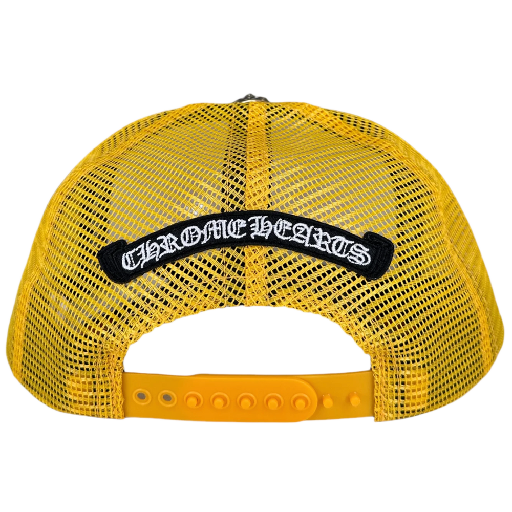 Chrome Hearts 'Multicolor Cross' Yellow Trucker Hat