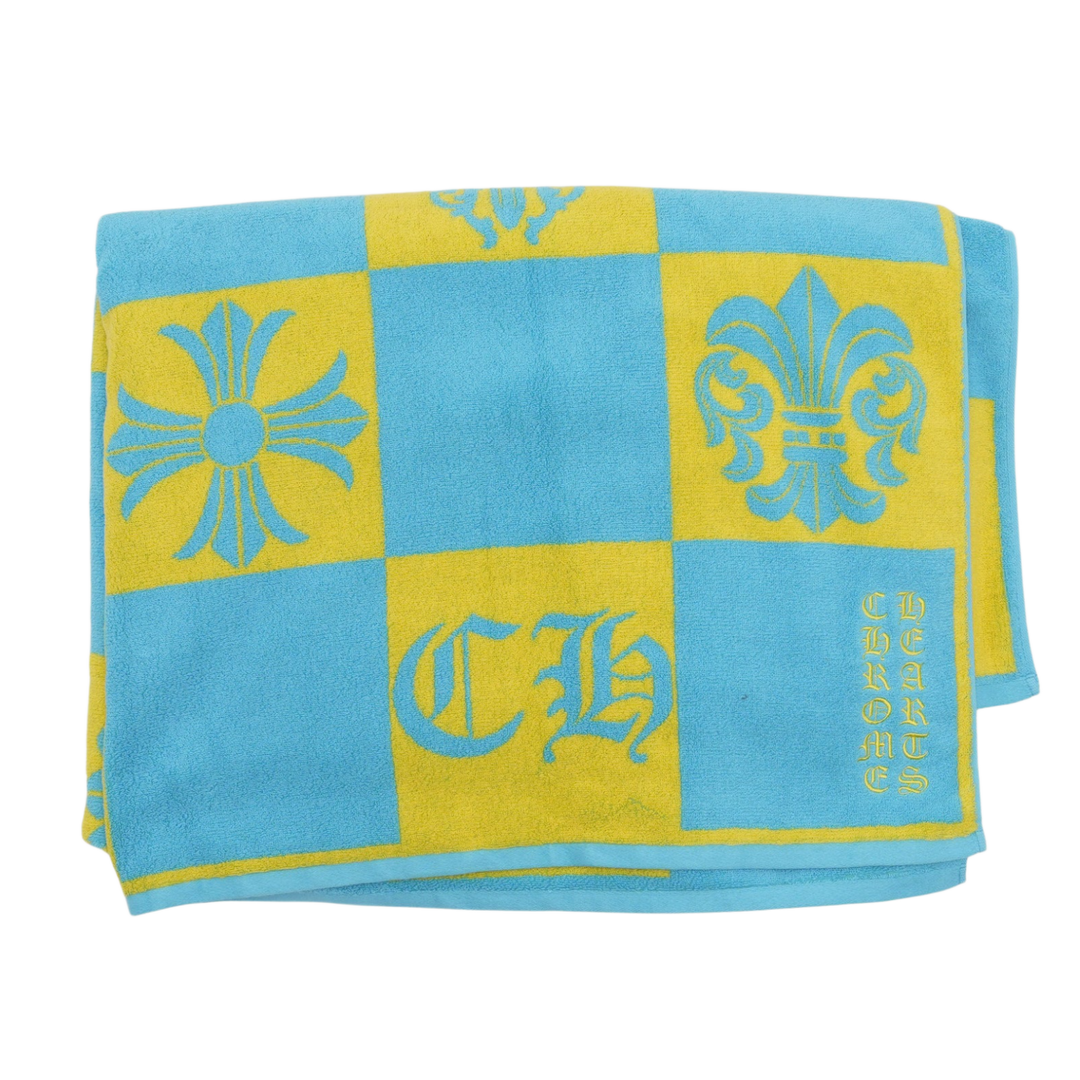 Chrome Hearts 'Blue/Yellow Checkerboard'  Beach Towel