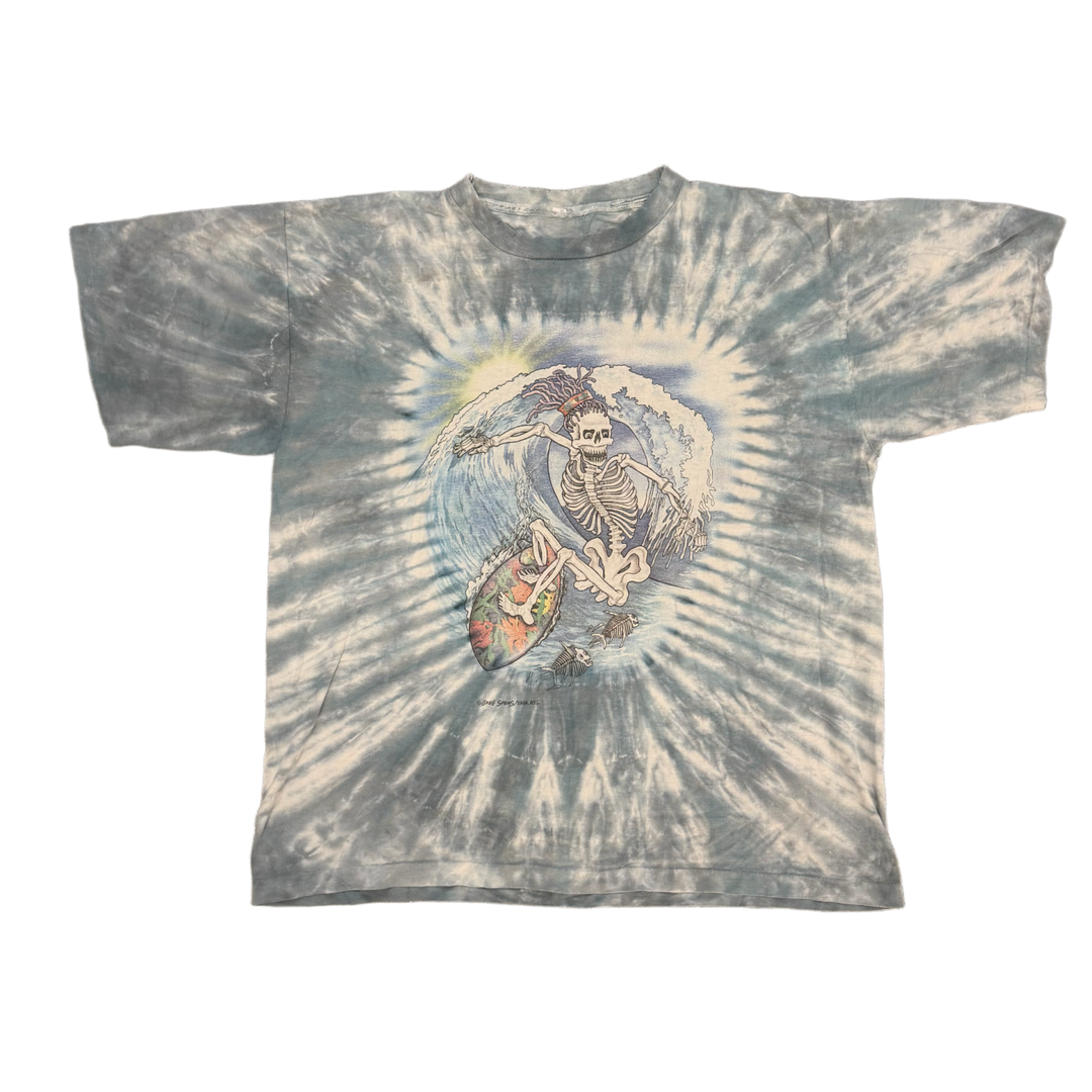 Tie-Dye 'Skeleton Surfer' Vintage Tee