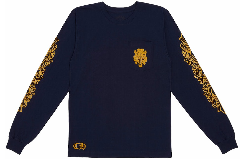 Chrome Hearts 'V89 Dagger' Navy Longsleeve Tee