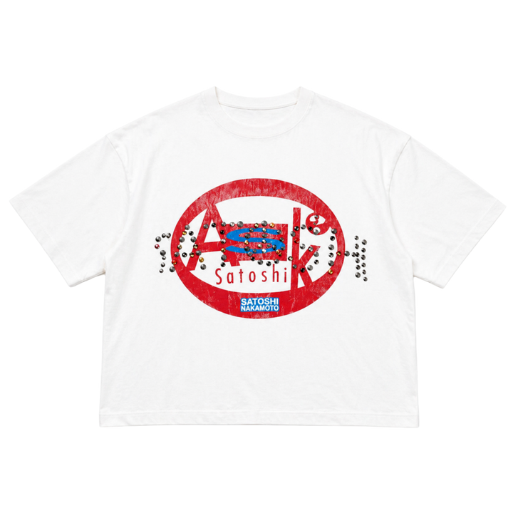 Satoshi Nakamoto 'Ask Satoshi' White Tee