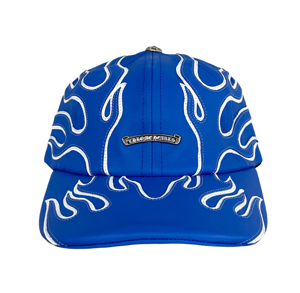 Chrome Hearts 'Blue Flame' Leather Hat