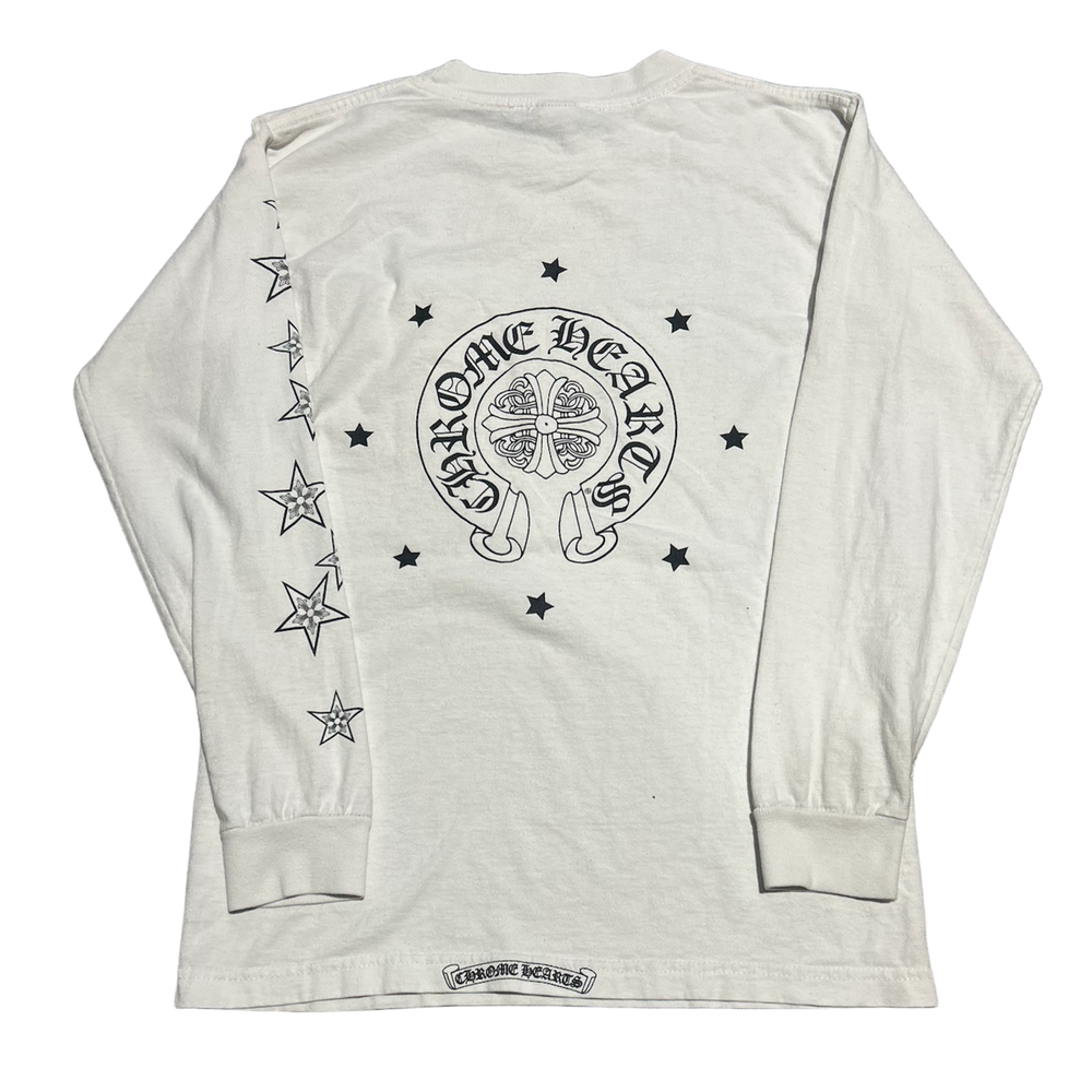 Chrome Hearts 'White' Vintage Horseshoe Star Logo Longsleeve
