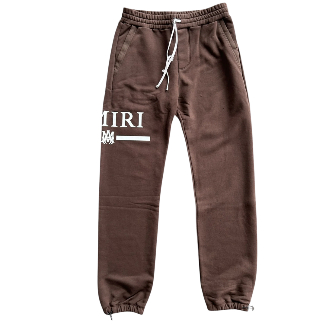 Amiri 'MA Bar Logo' Brown Sweatpants