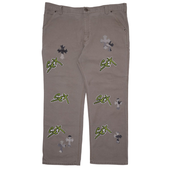 Chrome Hearts Matty Boy 'Sex Records Patch' Tan Carpenter Pants