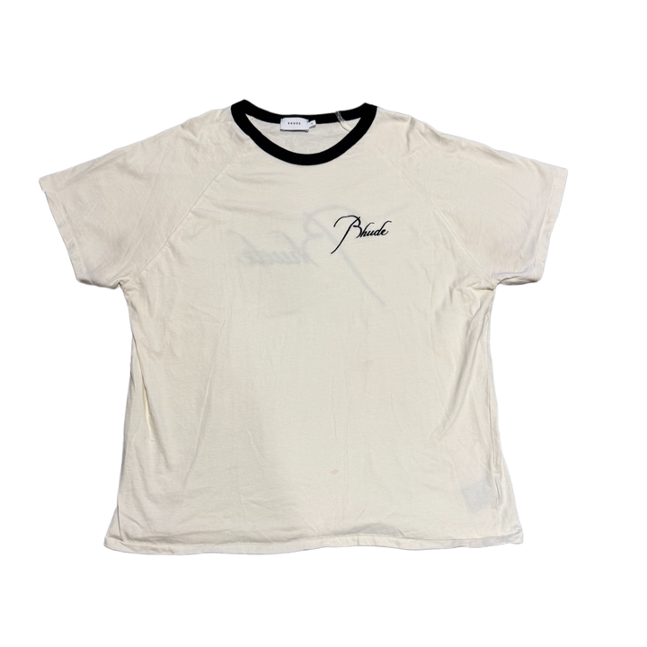 Rhude 'Raglan Logo' Cream Tee