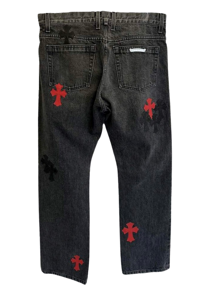 Chrome Hearts '26 Patch' Black Jeans