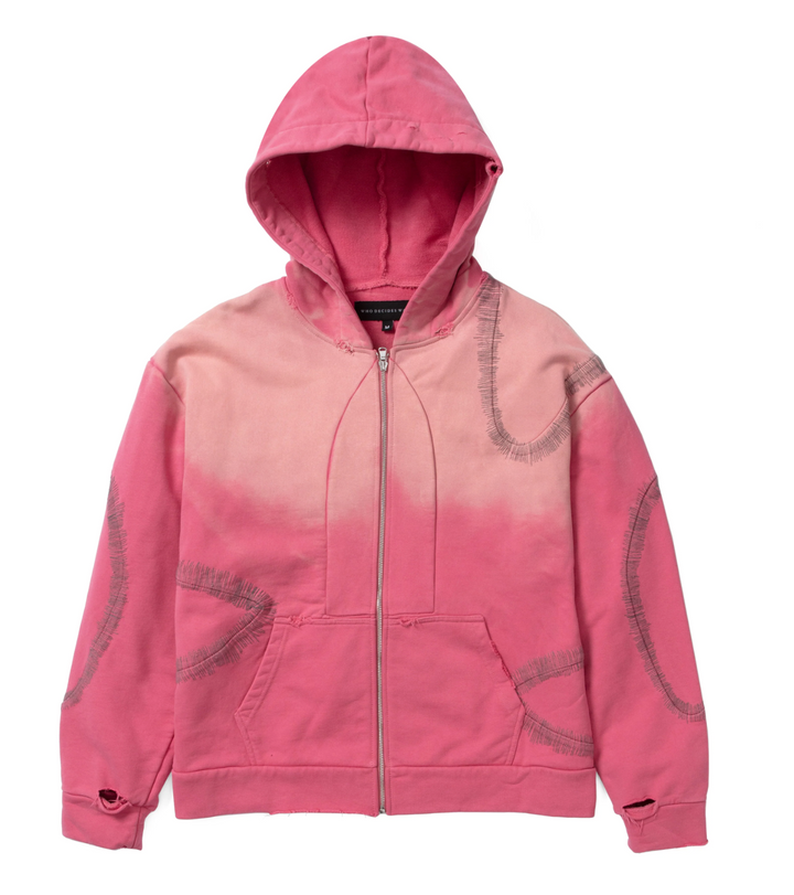 Who Decides War 'Windowed' Pink Zip Up Jacket