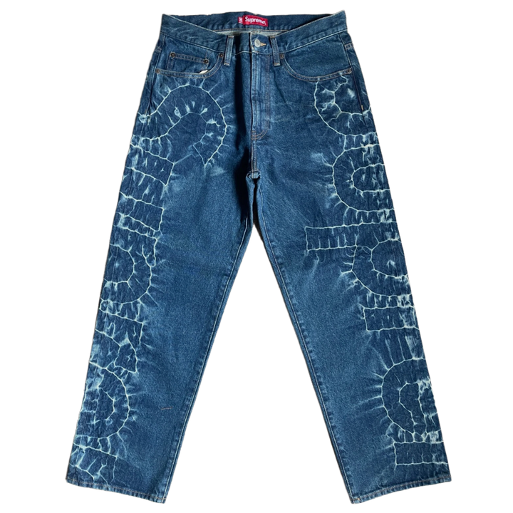 Supreme 'Rigid Indigo' Shibori Jeans