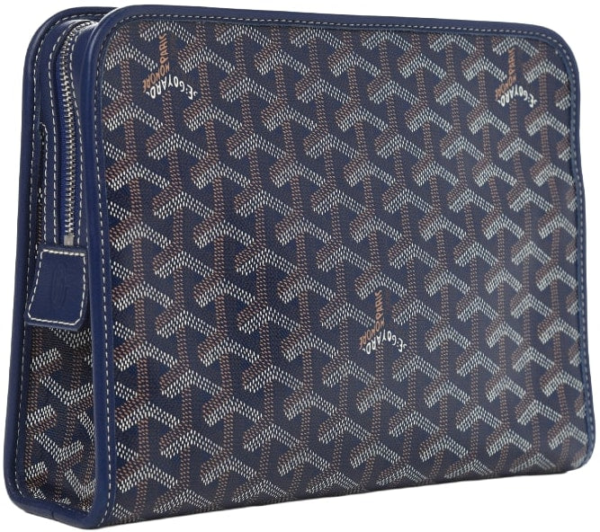 Goyard Jouvence Toiletry Pouch Goyardine MM Navy