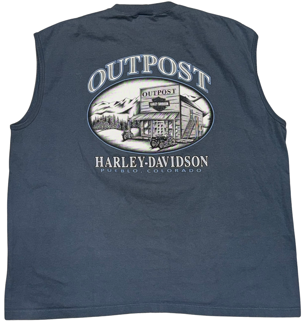 Harley Davidson 'Outpost' Vintage Cutoff Tee