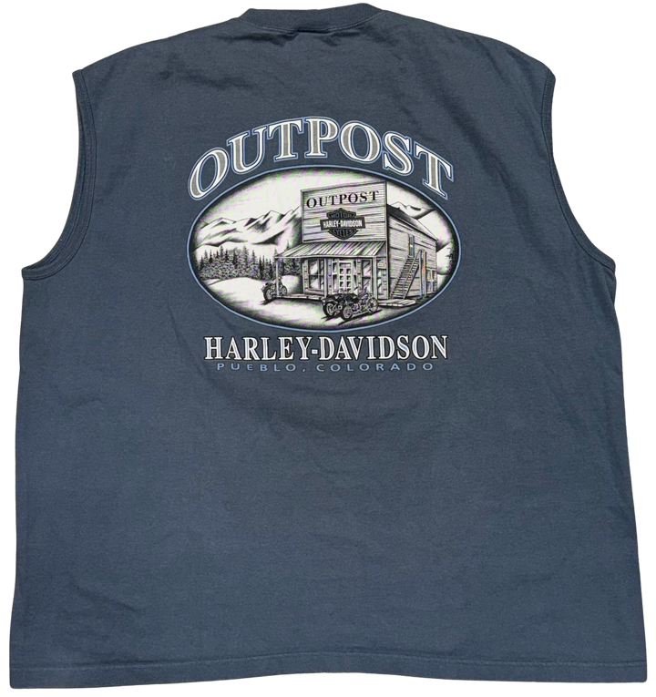 Harley Davidson 'Outpost' Vintage Cutoff Tee