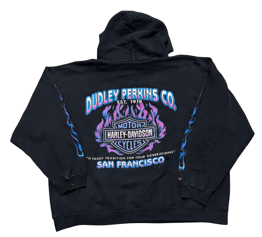 Harley Davidson 'Feel the Heat SF' 90s Vintage Hoodie