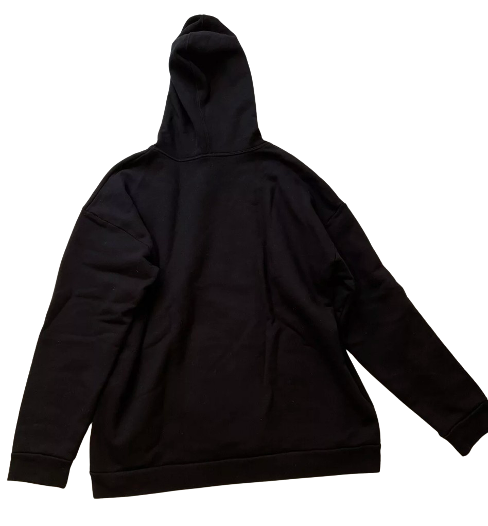 Chrome Hearts Vertical Logo Embroidered Black Hoodie