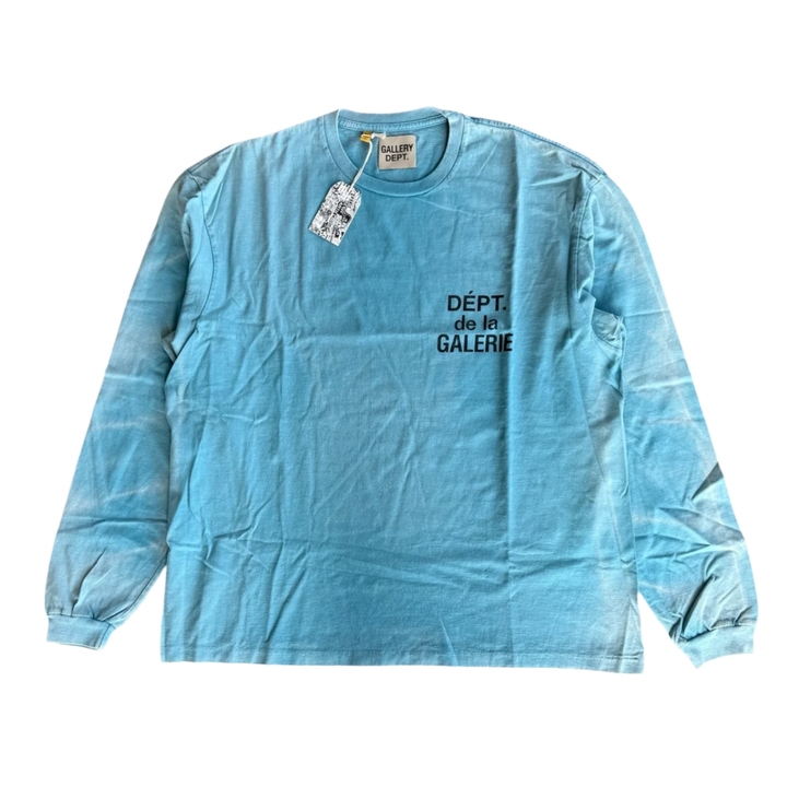 Gallery Dept 'Blue/Black' French Logo Longsleeve Tee