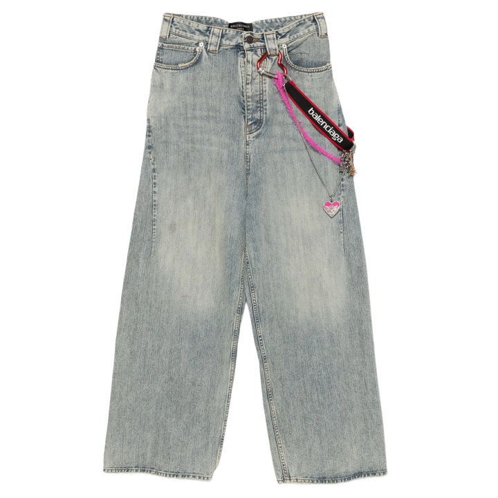 Balenciaga 'Chain-Embellished' Blue Jeans
