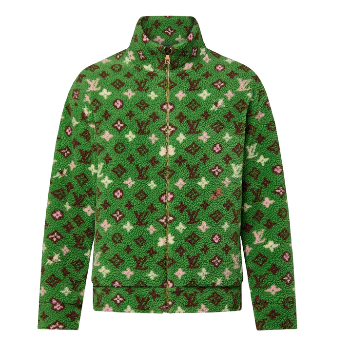 Louis Vuitton 'Craggy' Green Monogram Fleece Jacket