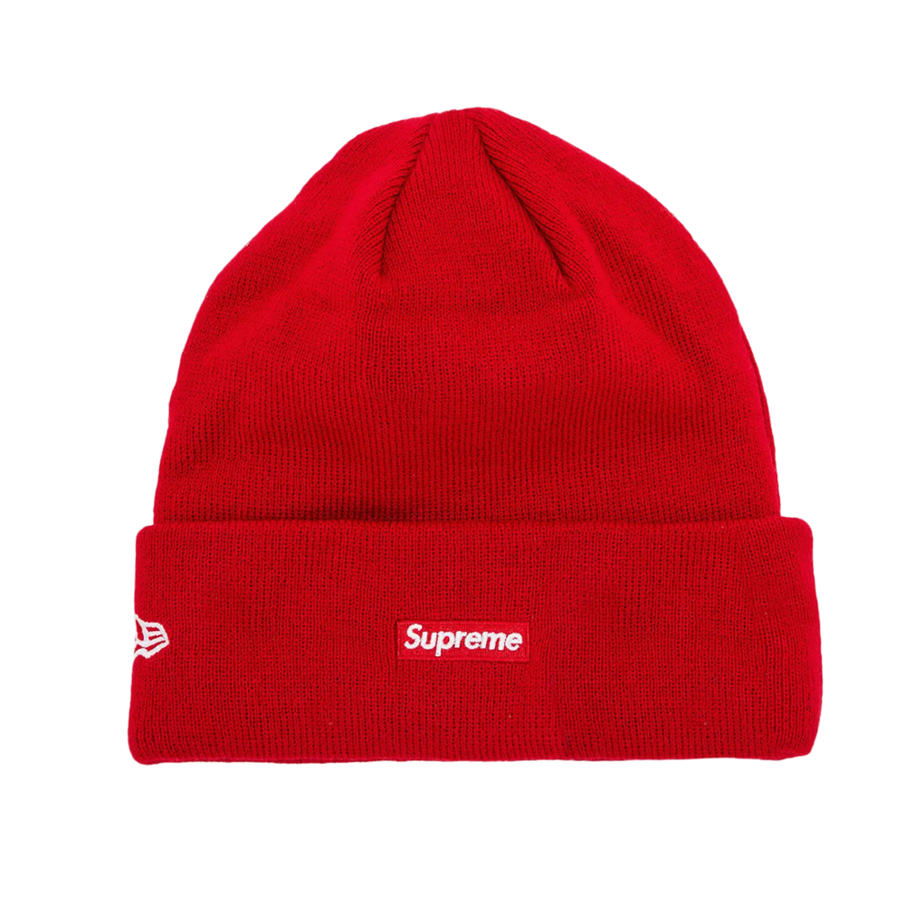 Supreme New Era Script Beanie Red