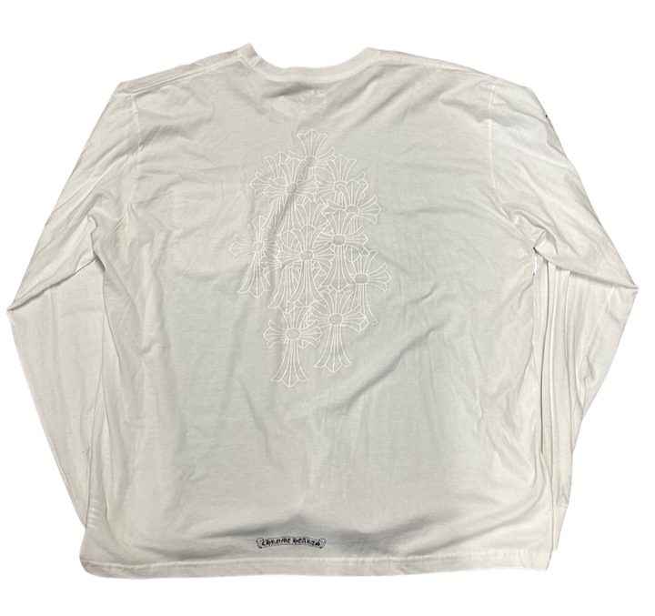 Chrome Hearts 'Cross' White Longsleeve Tee