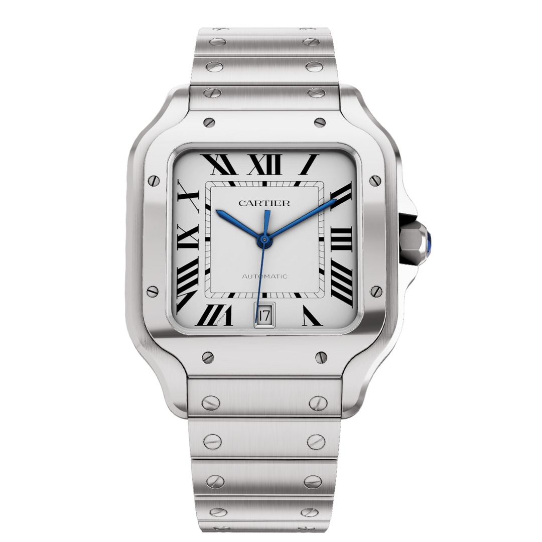 Cartier 'White Dial' Steel Santos De Cartier 39.8 Large Watch 2026 WSSA0018
