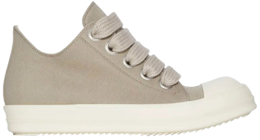 Rick Owens DRKSHDW 'Dirty Pearl' Canvas Jumbo Lace Low Sneakers